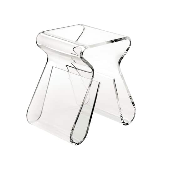Umbra 17" x 17" Clear Magino Stool with Magazine Rack